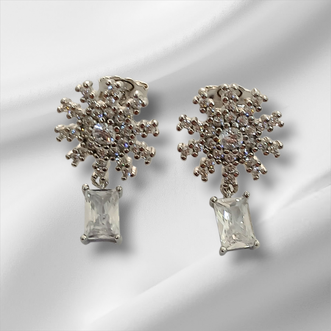 Orecchini Fiocco Di Neve Con Pendente