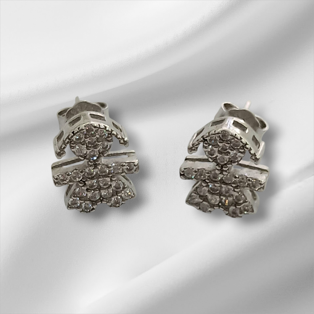 Orecchini Bebè Femmina Zirconato