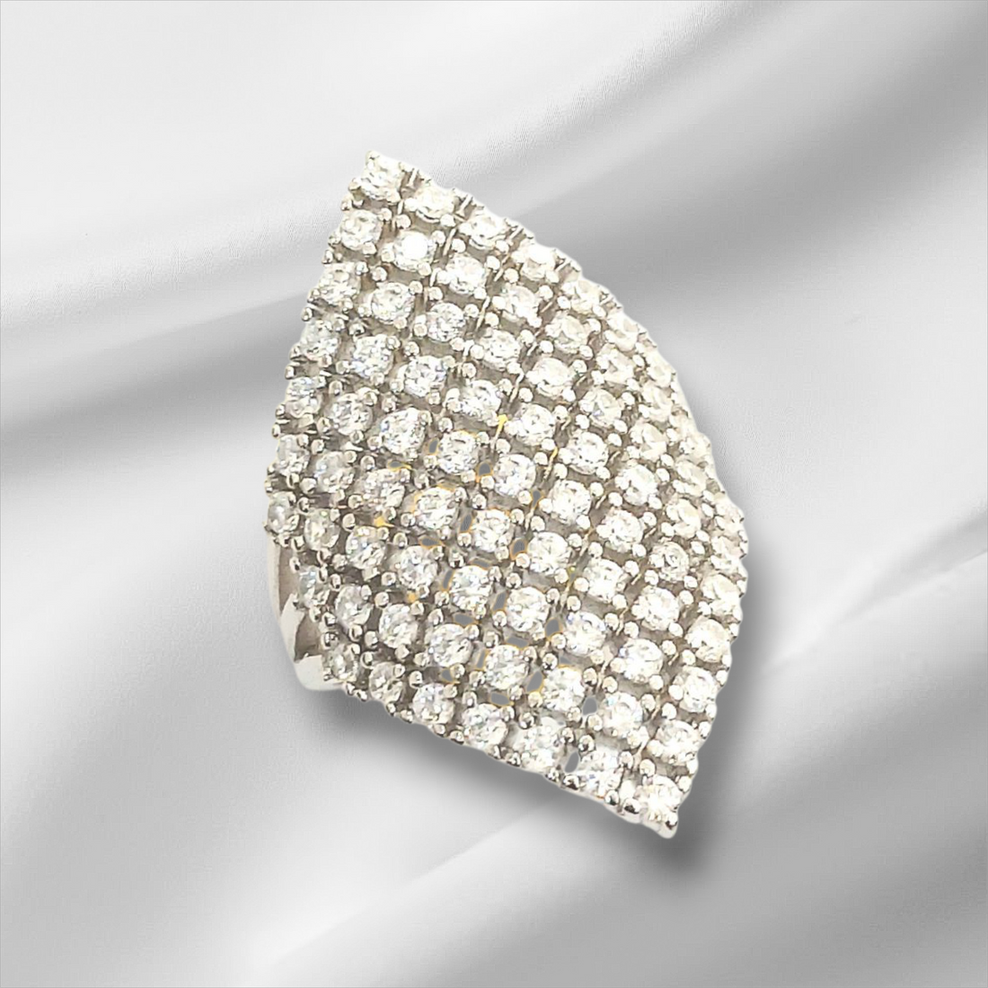 Anello Rombo Zirconato