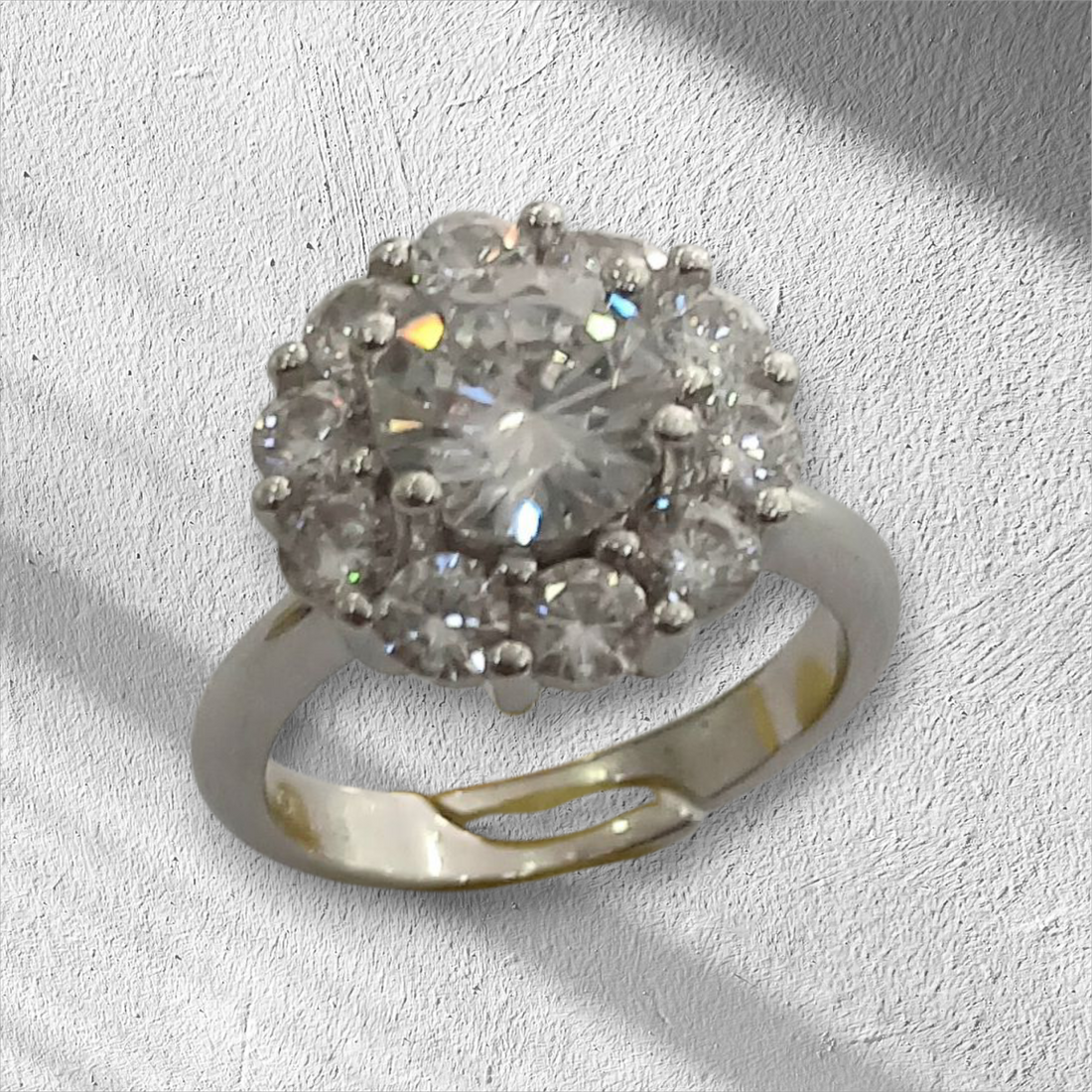 Anello Solitario Fiore Big
