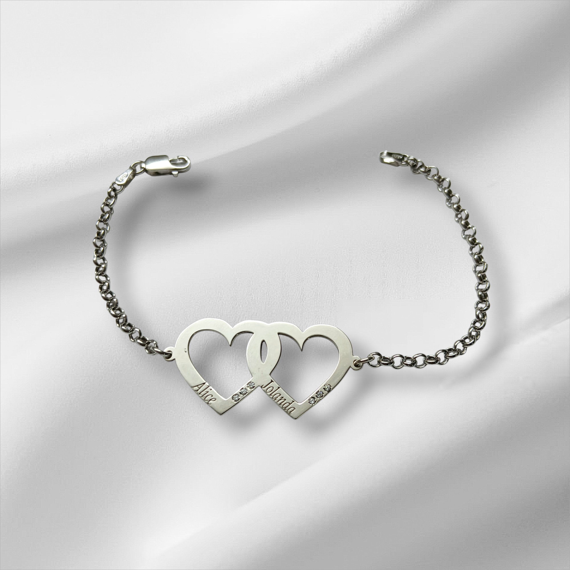 Bracciale Doppio Cuore