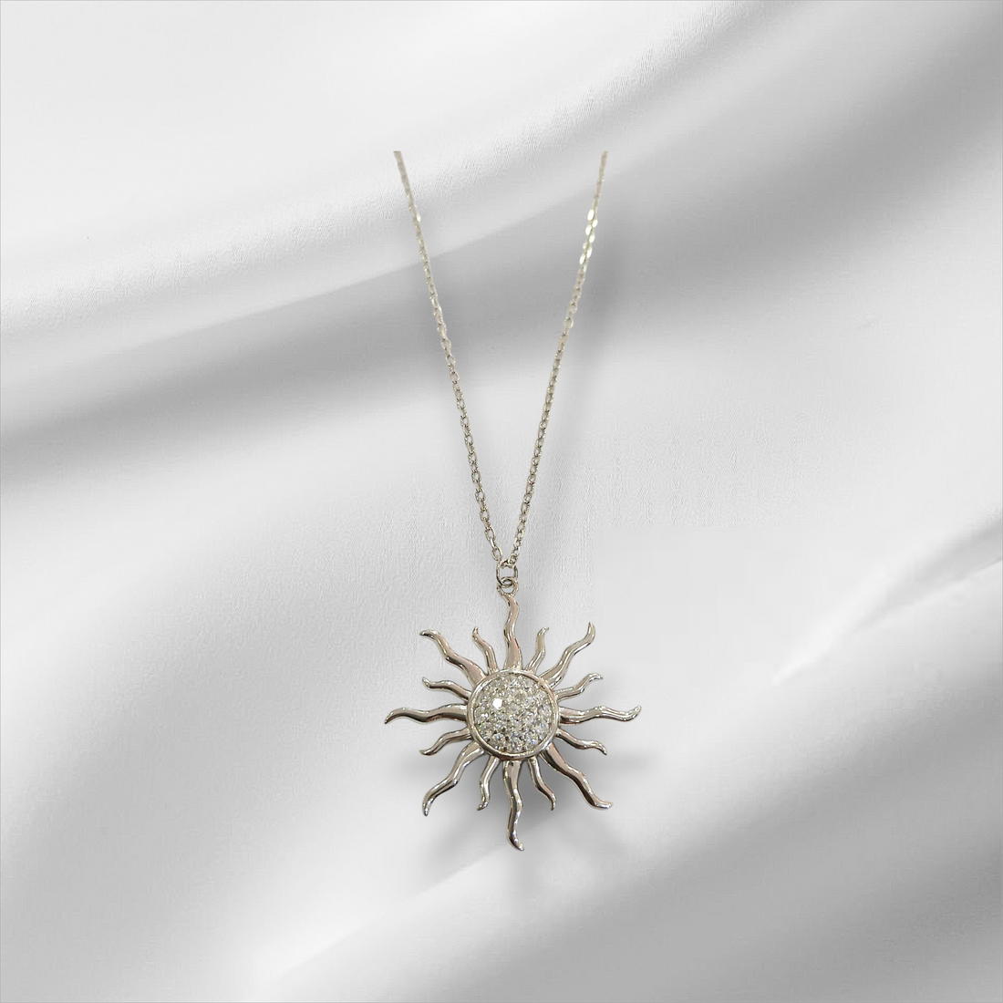 Collana Sole Zirconata