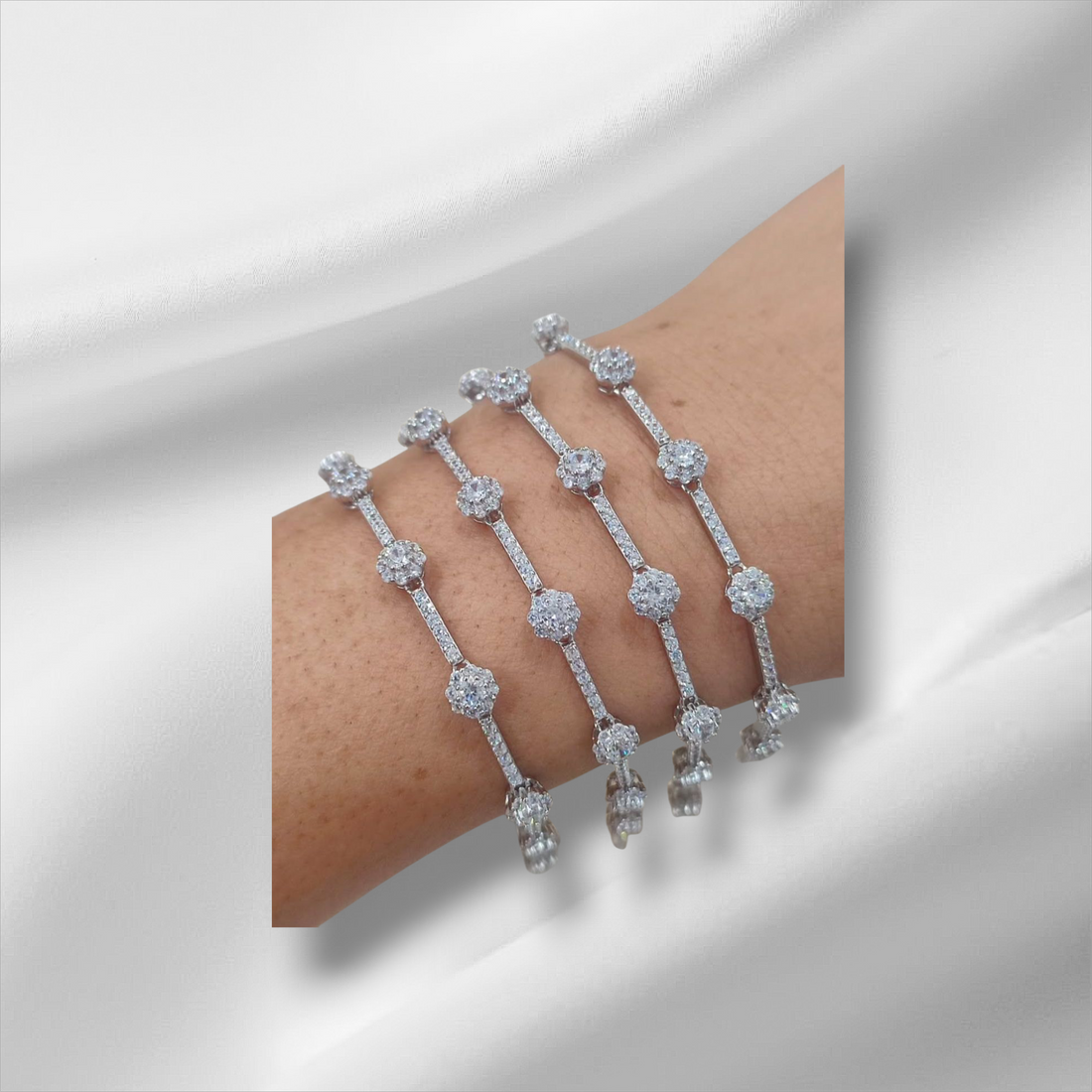 Bracciale Tennis a Fiore