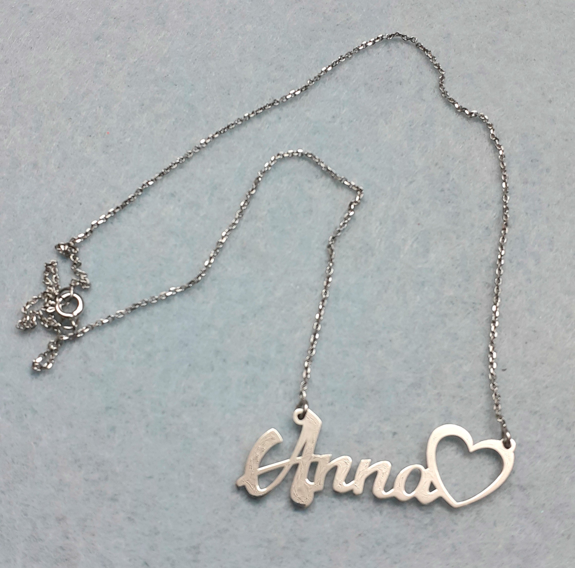 Collana Nome Con Cuore Vuoto