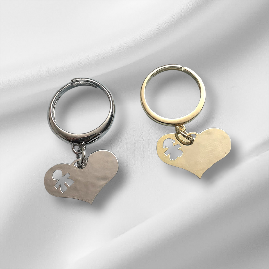 Anello Cuore Pendente Con Bebe&
