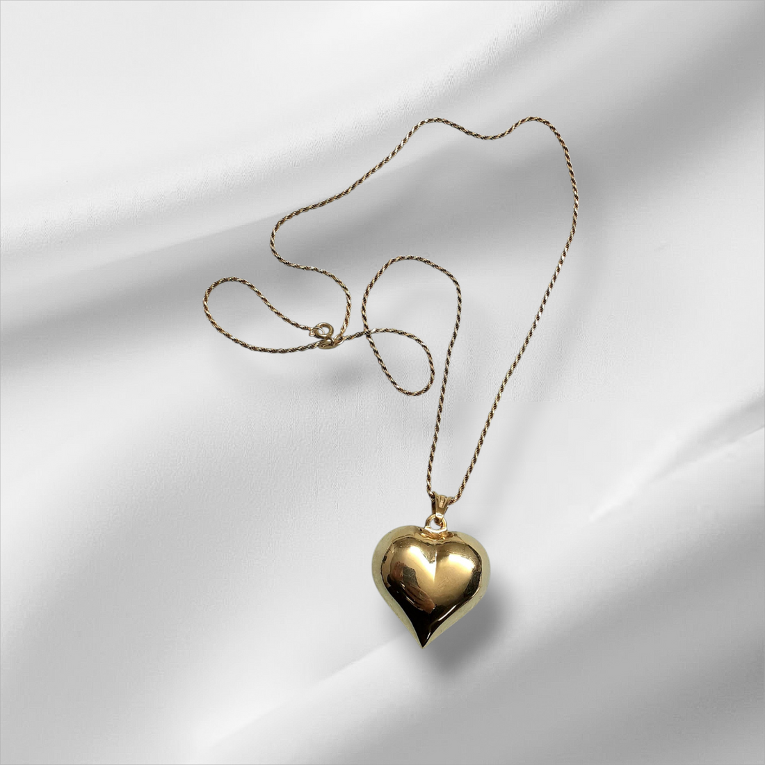 Collana Cuore Medio Bombato