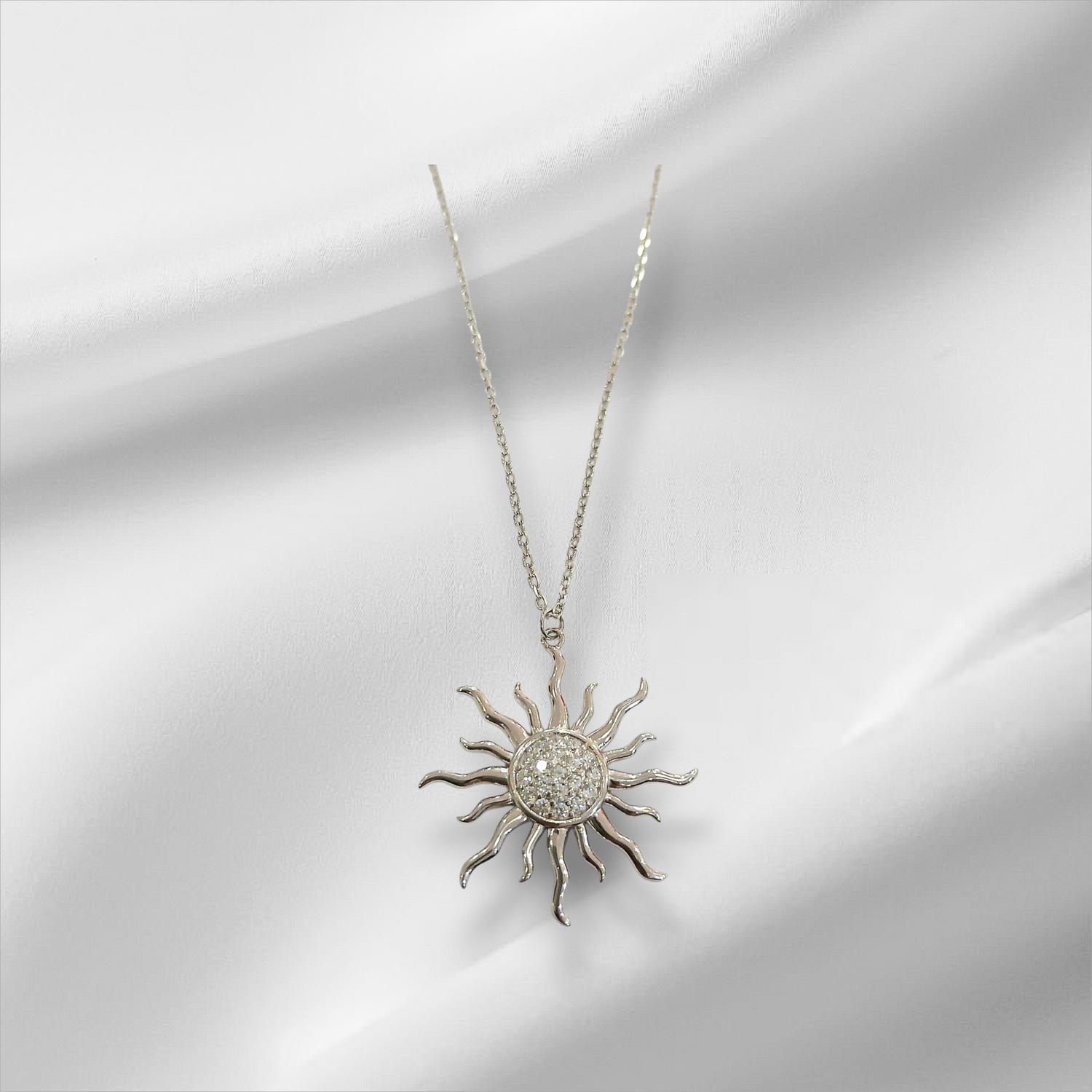 Collana Sole Zirconata